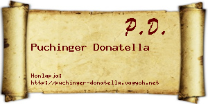 Puchinger Donatella névjegykártya